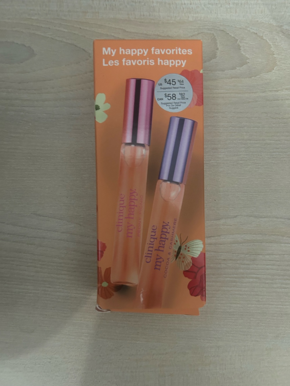 Clinique My Happy Rollerball Set in Orange and Purple Accents